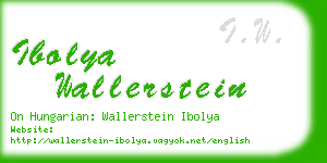 ibolya wallerstein business card